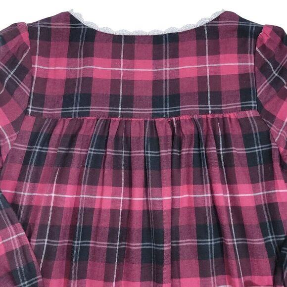 Eileen West Nightgown Womens Size XS Hollyberry Plaid Pajama Long Lace Cottage - Picture 7 of 16